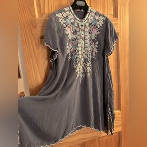 Johnny Was Swingline Floral Tunic Top Women's Size M